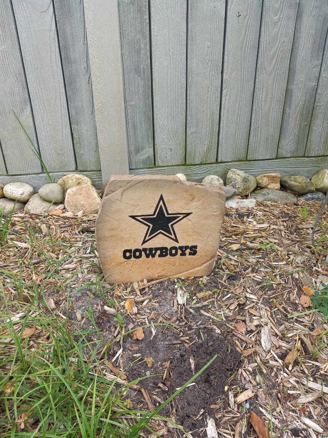 Customer photo review of Dallas Cowboys Design-A-Stone Landscape Art