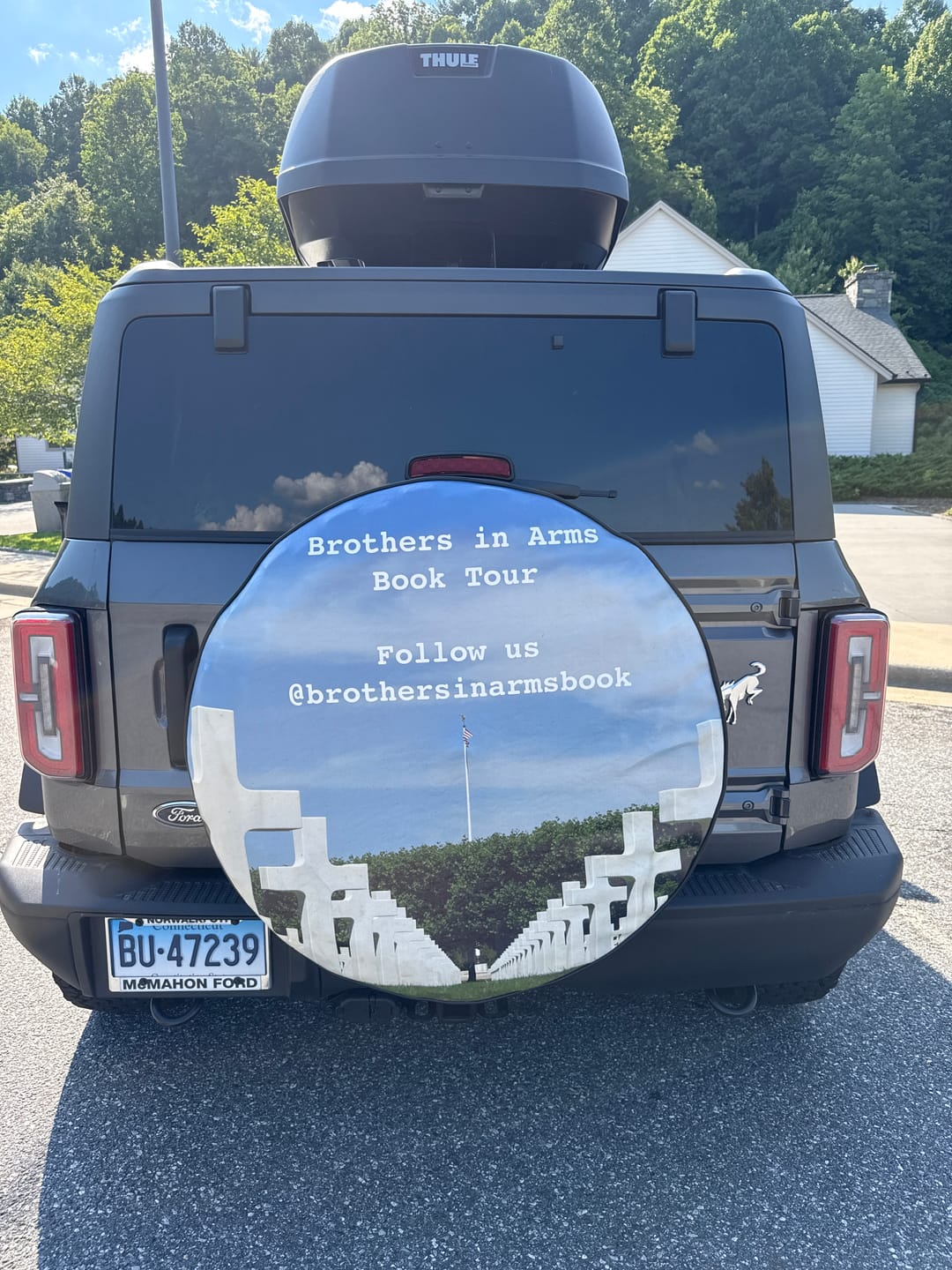 Customer photo review of Custom Spare Tire Cover for Jeep, RV, Bronco Camper, Trailer, & More