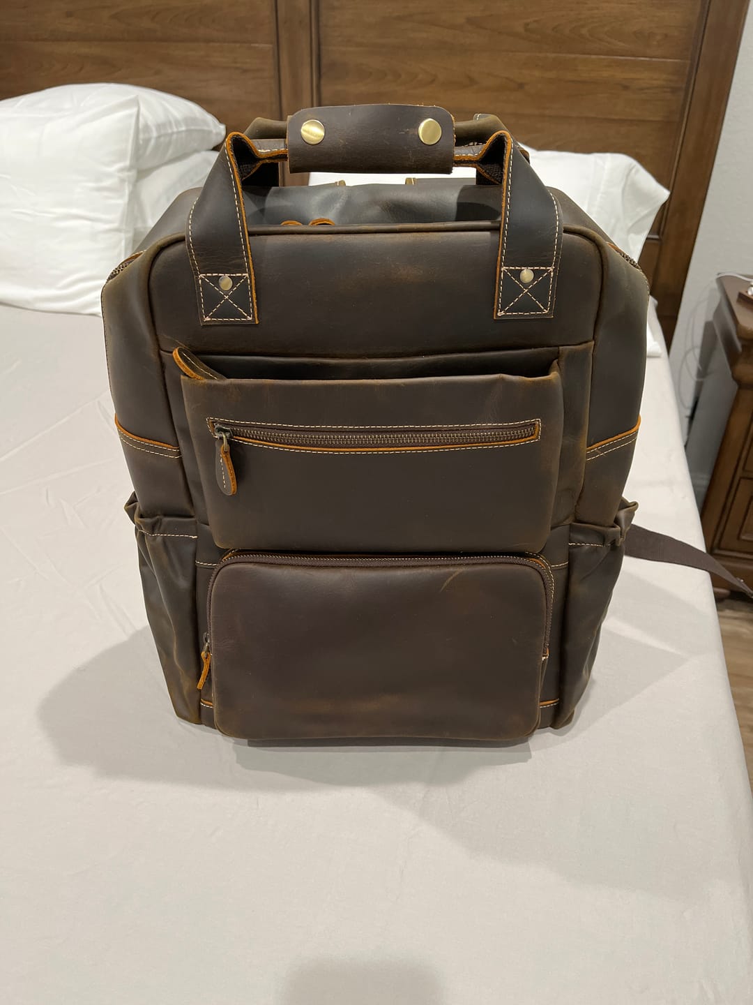 Customer photo review of The Southern Cross – Handmade Adventure Backpack