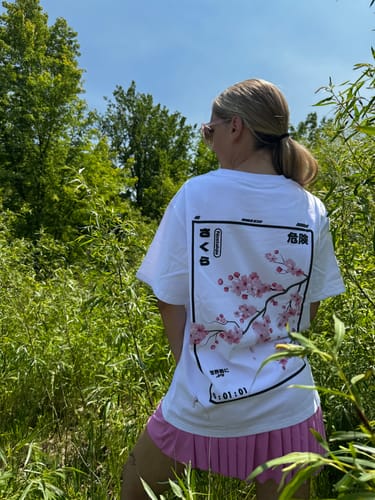Customer photo review of Cherry Blossom Back T-Shirt