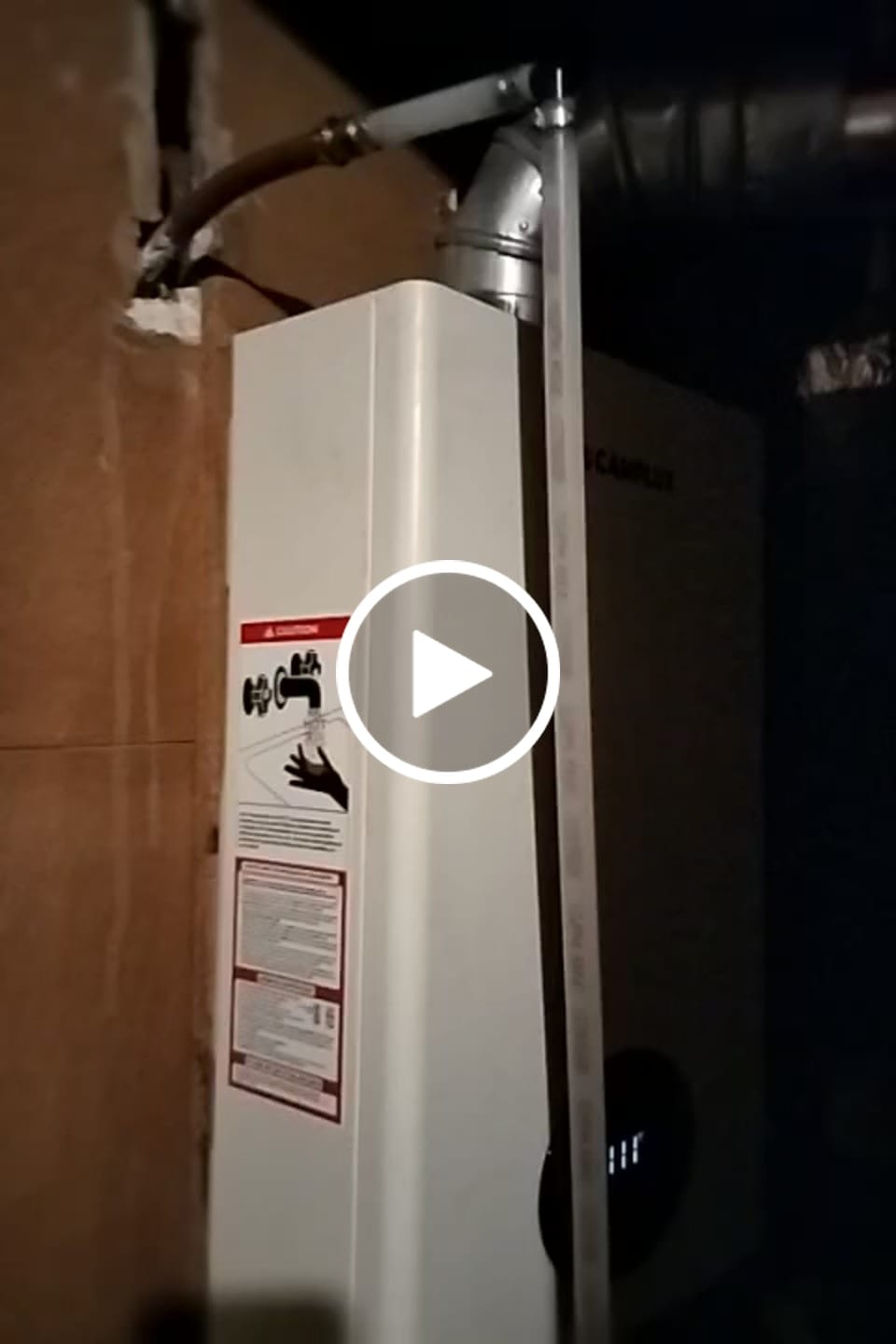 Customer video review of Camplux Climatech 3 Indoor Gas Tankless Water Heater 102,000 BTU