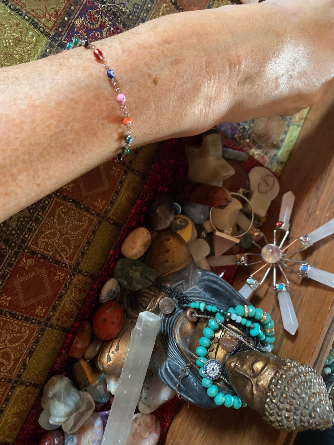 Customer photo review of Evil Eye Protection Anklet