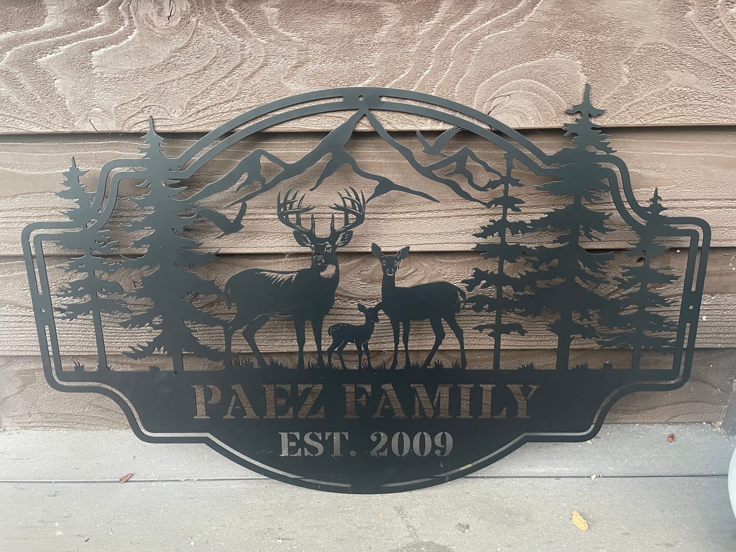 Customer photo review of Forest View Metal Sign