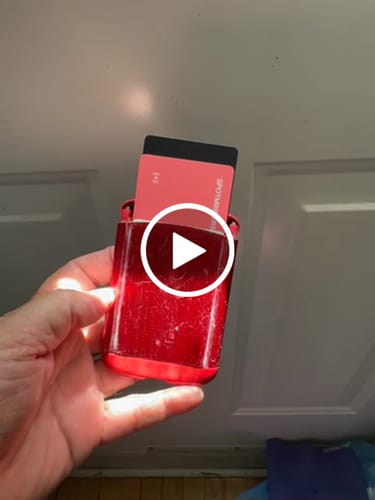 Customer video review of SPOTMINDERS. Tracking card