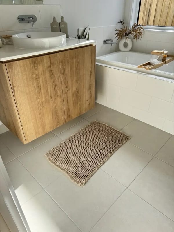 Customer photo review of Textured Waffle Bath Mat