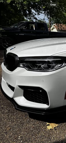 Customer photo review of Fit 2017-2020 BMW 5 Series G30 M Sport Gloss Black Front Bumper Lip Spoiler