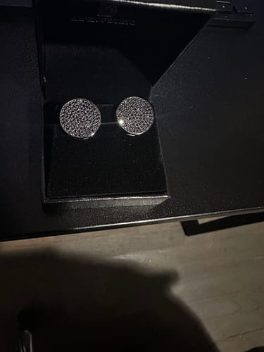 Customer photo review of Jumbo Circle Black CZ Micro Pave Bling Bling Earrings
