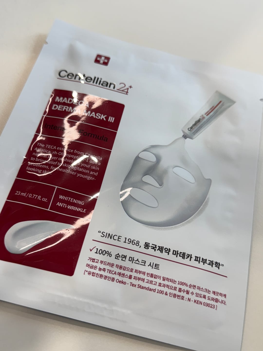 Customer photo review of Madeca derma mask III Intensive Formula 23ml*10p