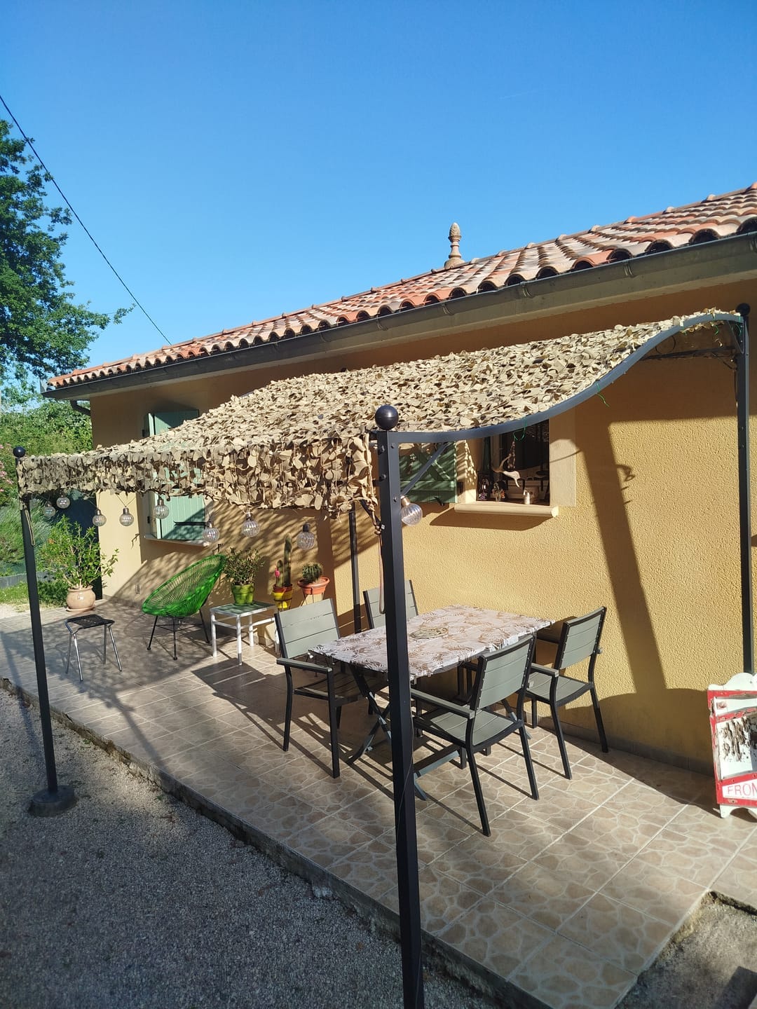 Customer photo review of Desert Camo Netting Sun Shade
