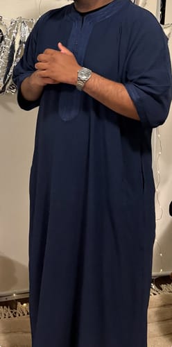 Customer photo review of NAVY BLUE MOROCCAN THOBE