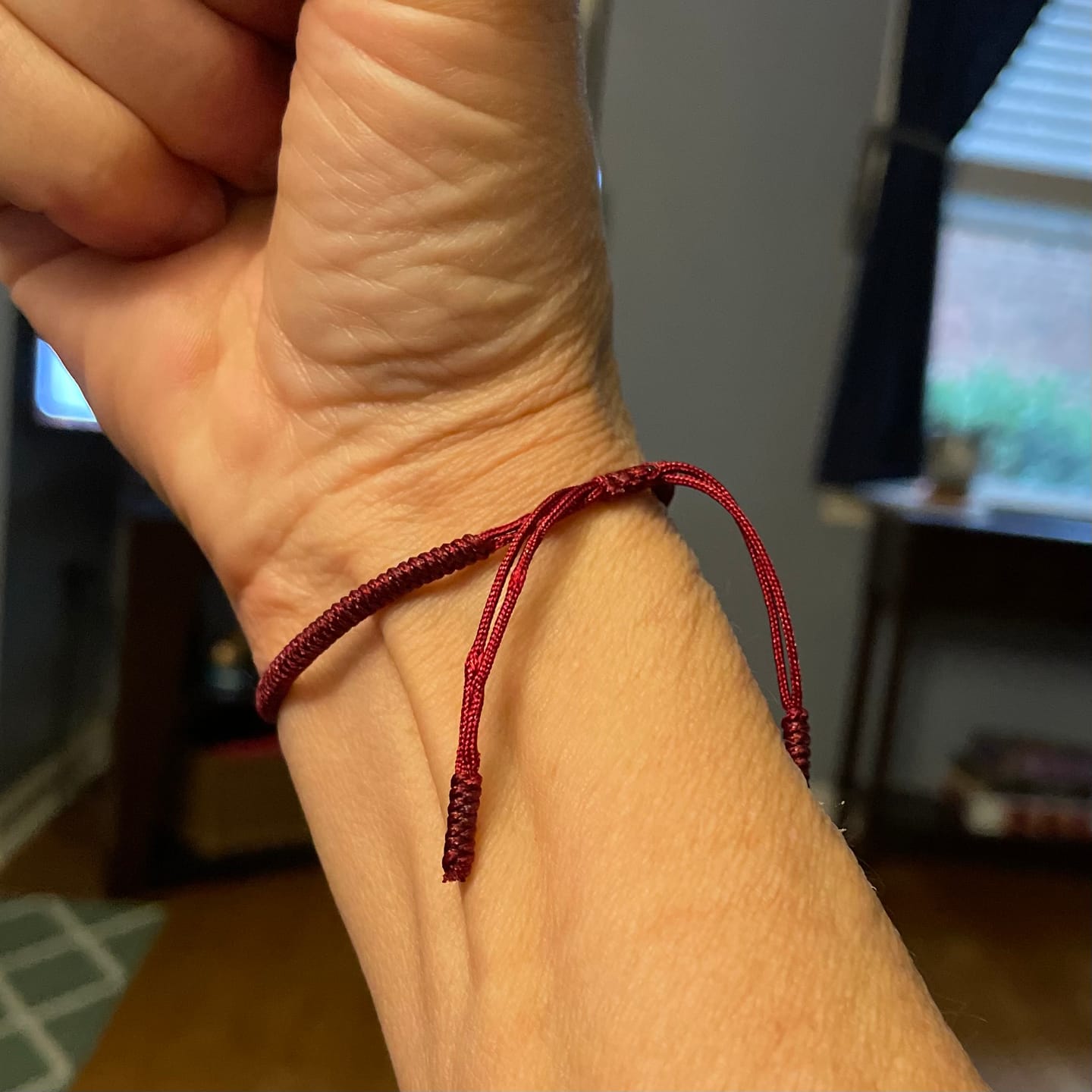 Customer photo review of Tibetan Buddhist Handmade Lucky Knots Bracelet