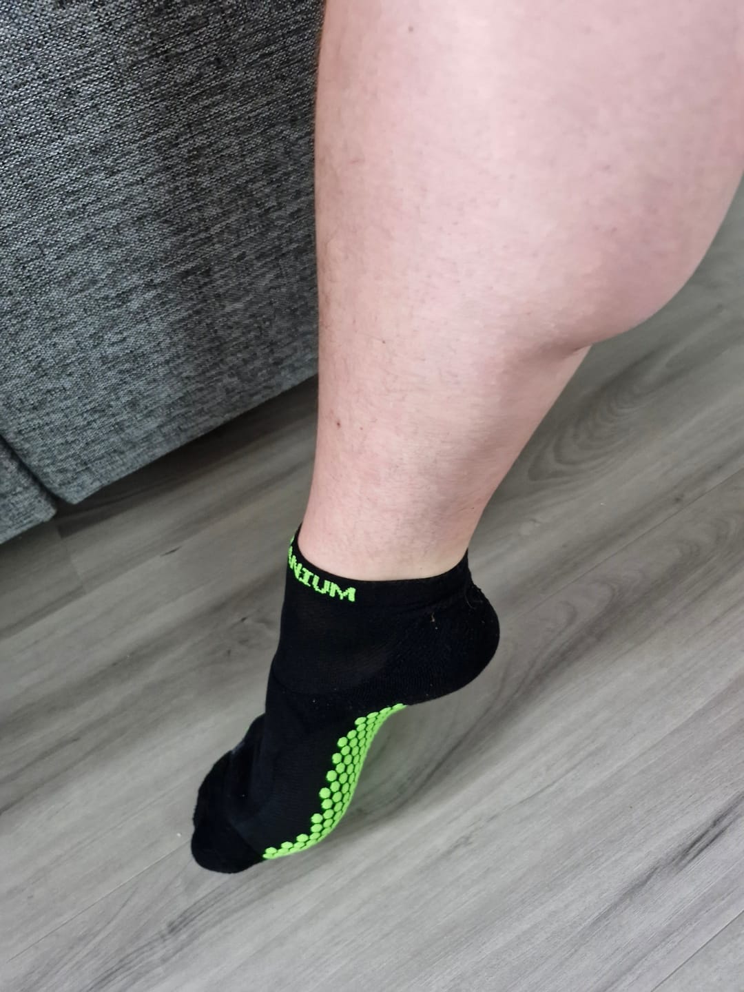 Customer photo review of eXtend Ankle – Kompressionilkkasukat - Musta/lime