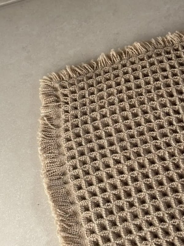 Customer photo review of Textured Waffle Bath Mat