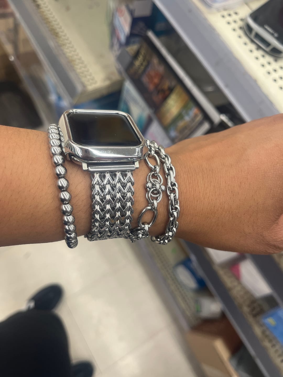 Customer photo review of Valencia Stainless Steel Apple Watch Band