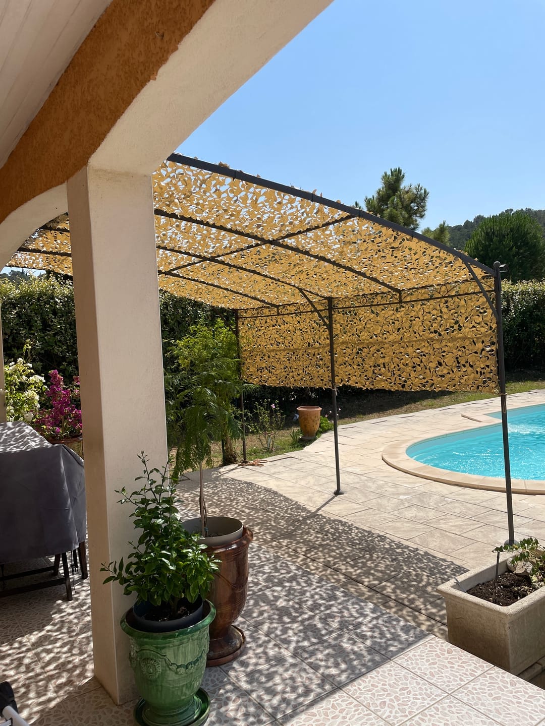 Customer photo review of Desert Camo Netting Sun Shade