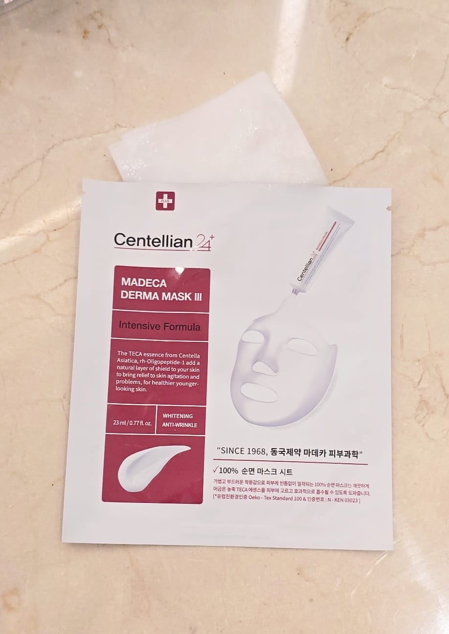 Customer photo review of Madeca derma mask III Intensive Formula 23ml*10p