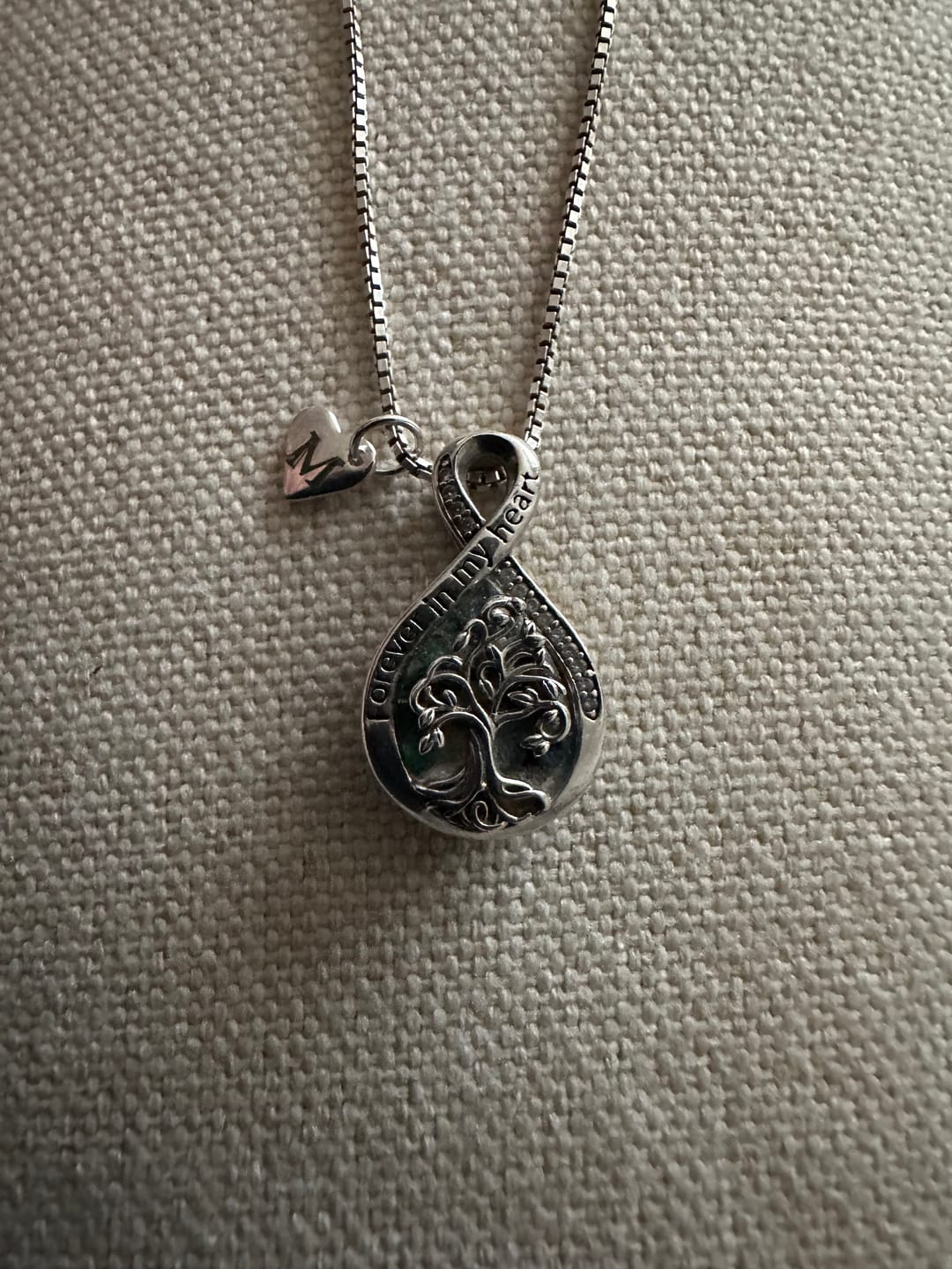 Customer photo review of add a pendant- engraved heart