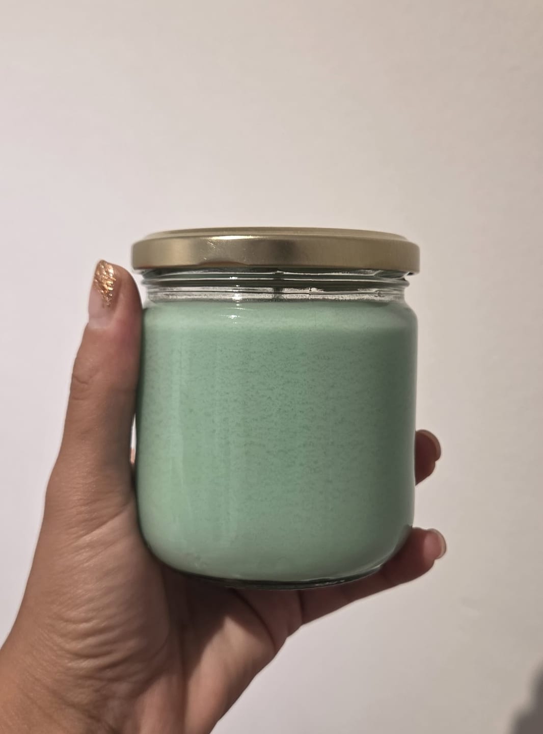 Customer photo review of Tarro de vidrio con tapa de 350 ml (Tapa negra o dorada)