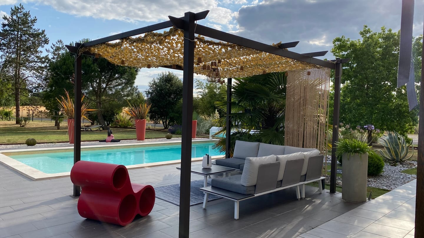 Customer photo review of Desert Camo Netting Sun Shade