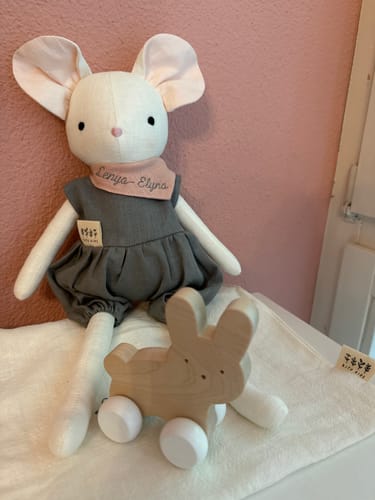 Customer photo review of Mouse Soft Toy - Pink