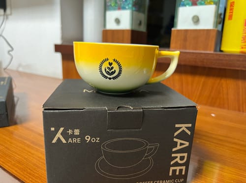 Customer photo review of Embossed Ceramic Latte Cup 280ml