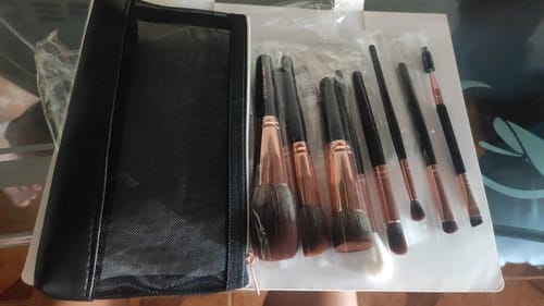 Customer photo review of KIT DE BROCHAS GLAM ROSE X8