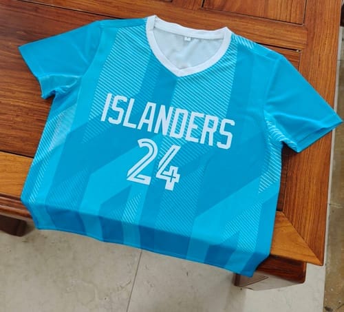 Customer photo review of Custom Purple Classic Graffiti Pattern Sportswear Soccer Tops/Sets Jersey