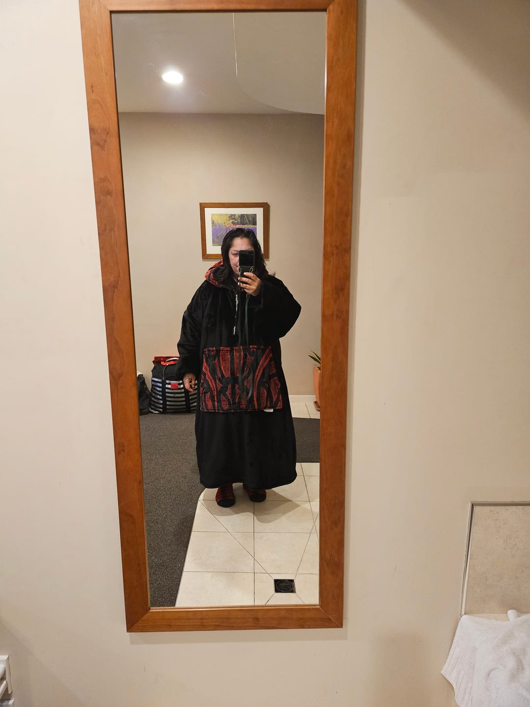 Customer photo review of EXTRA LONG ADULT BLANKET HOODIE - MANGU