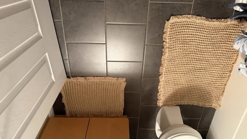 Customer photo review of Textured Waffle Bath Mat