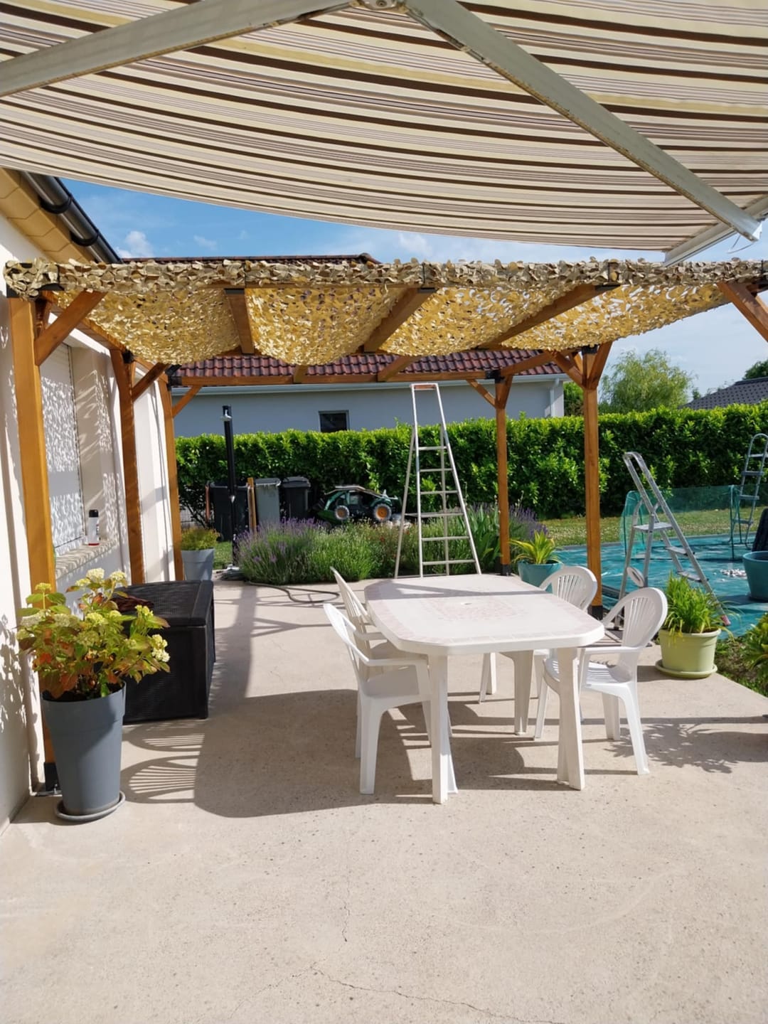 Customer photo review of Desert Camo Netting Sun Shade