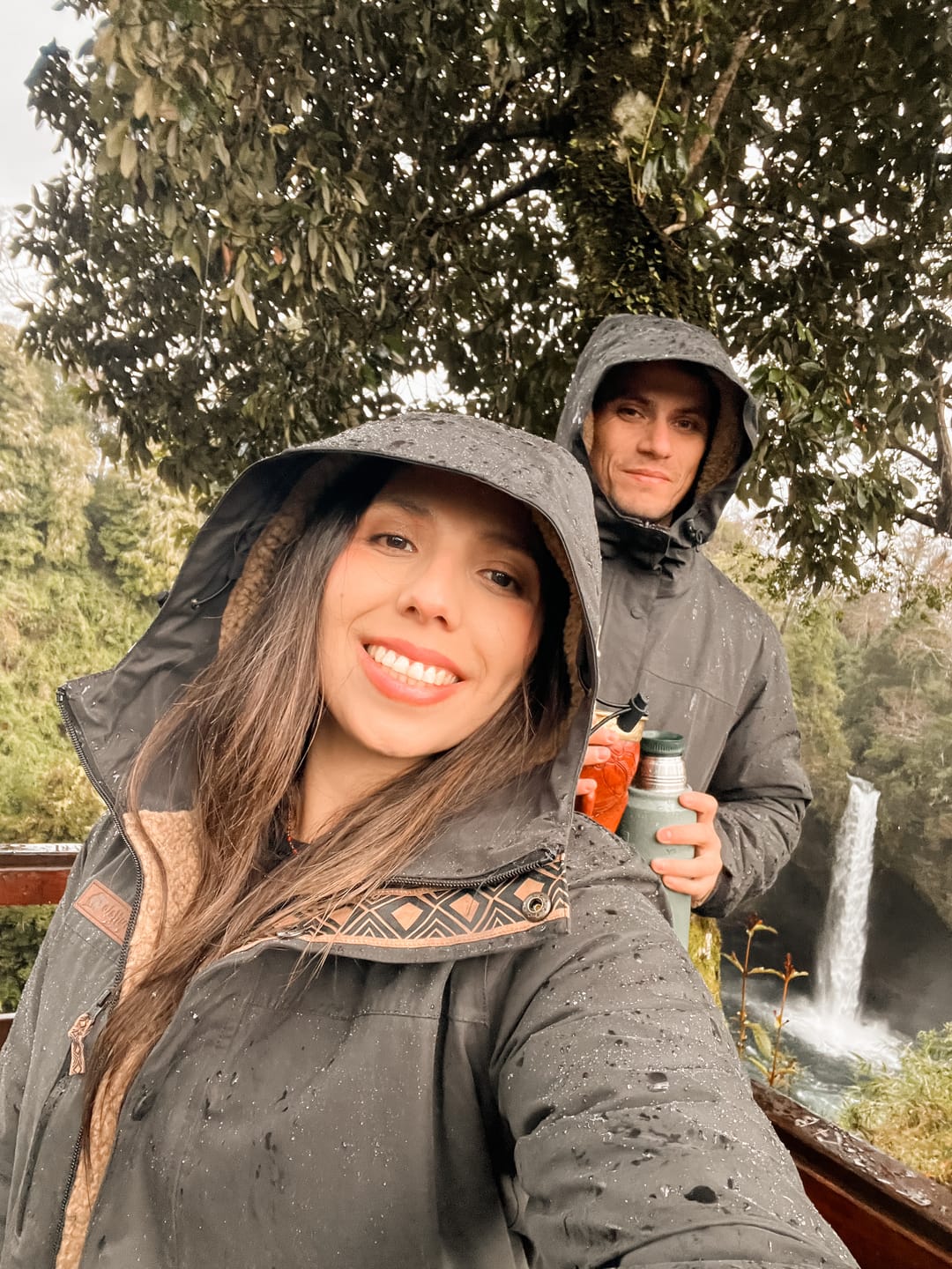 Customer photo review of Parka Impermeable Reversible Camaleon Mujer