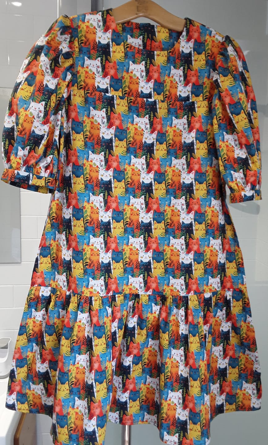 Customer photo review of Cats Garden Rose & Hubble Cotton Poplin Fabric