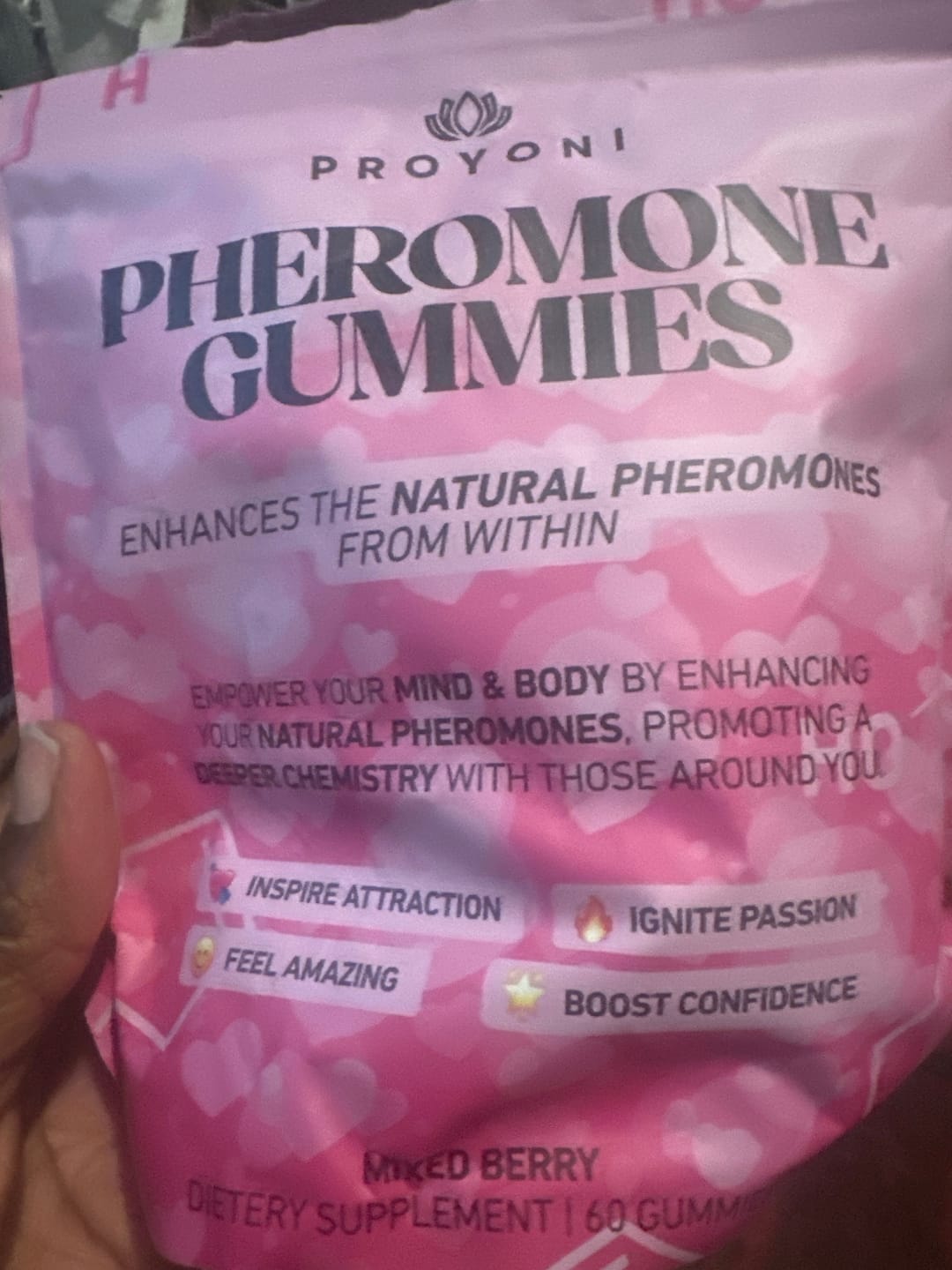 Customer photo review of Pheromone Gummies - Become Irresistible