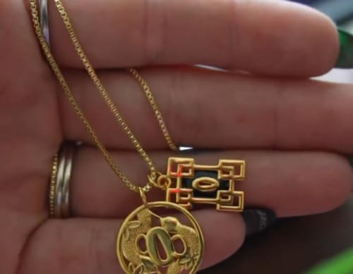 Customer photo review of Hashira Charm Necklace