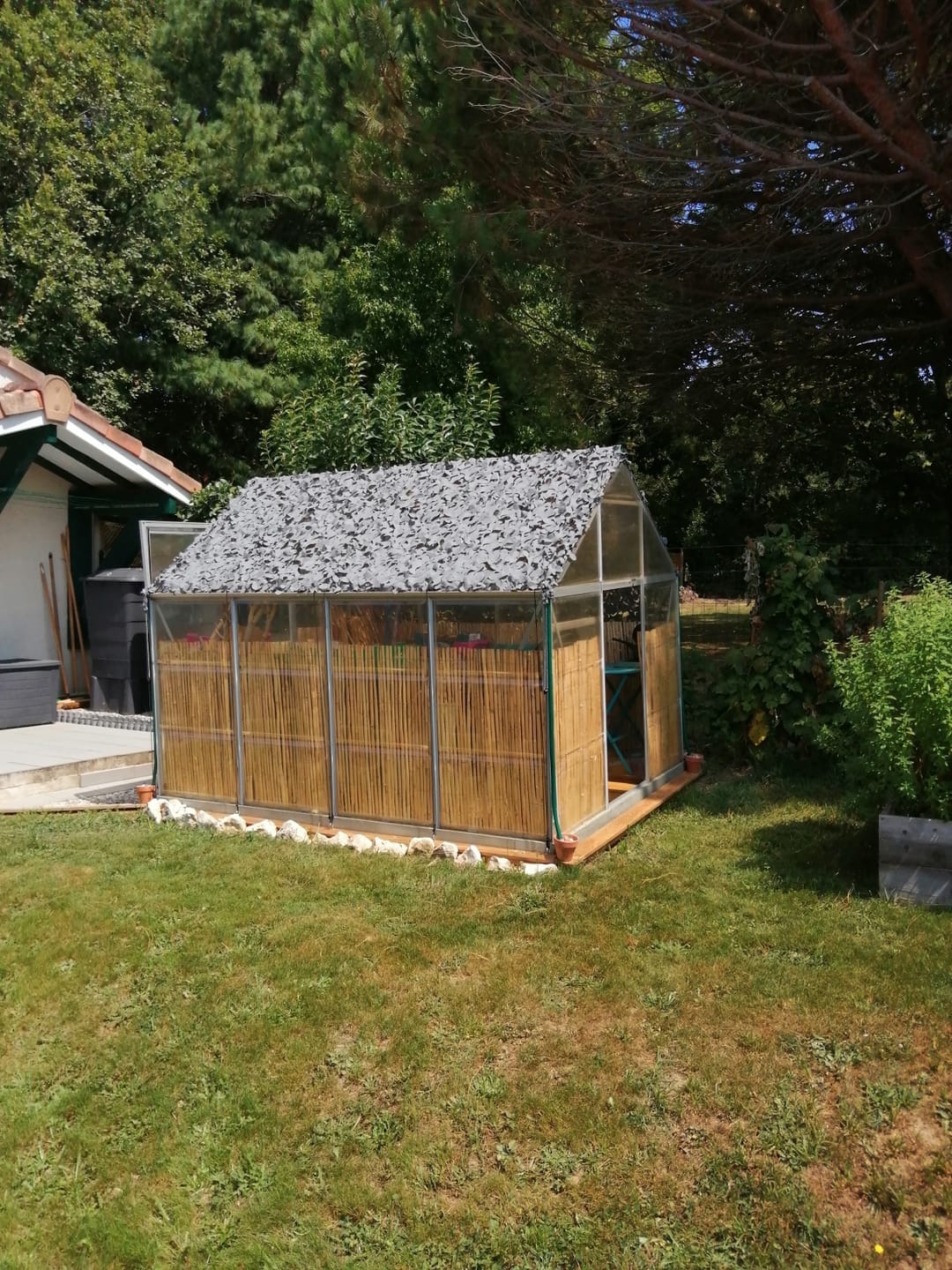 Customer photo review of Gray Camo Netting Sun Shade