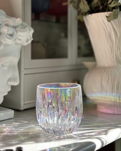 Customer photo review of Flame Crystal Cut Glass Coffee Cup