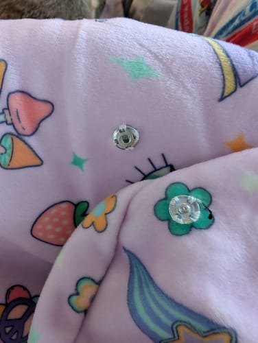 Nat M. review of Good Vibes Dog Hoodie - Purple image 4 out of 4