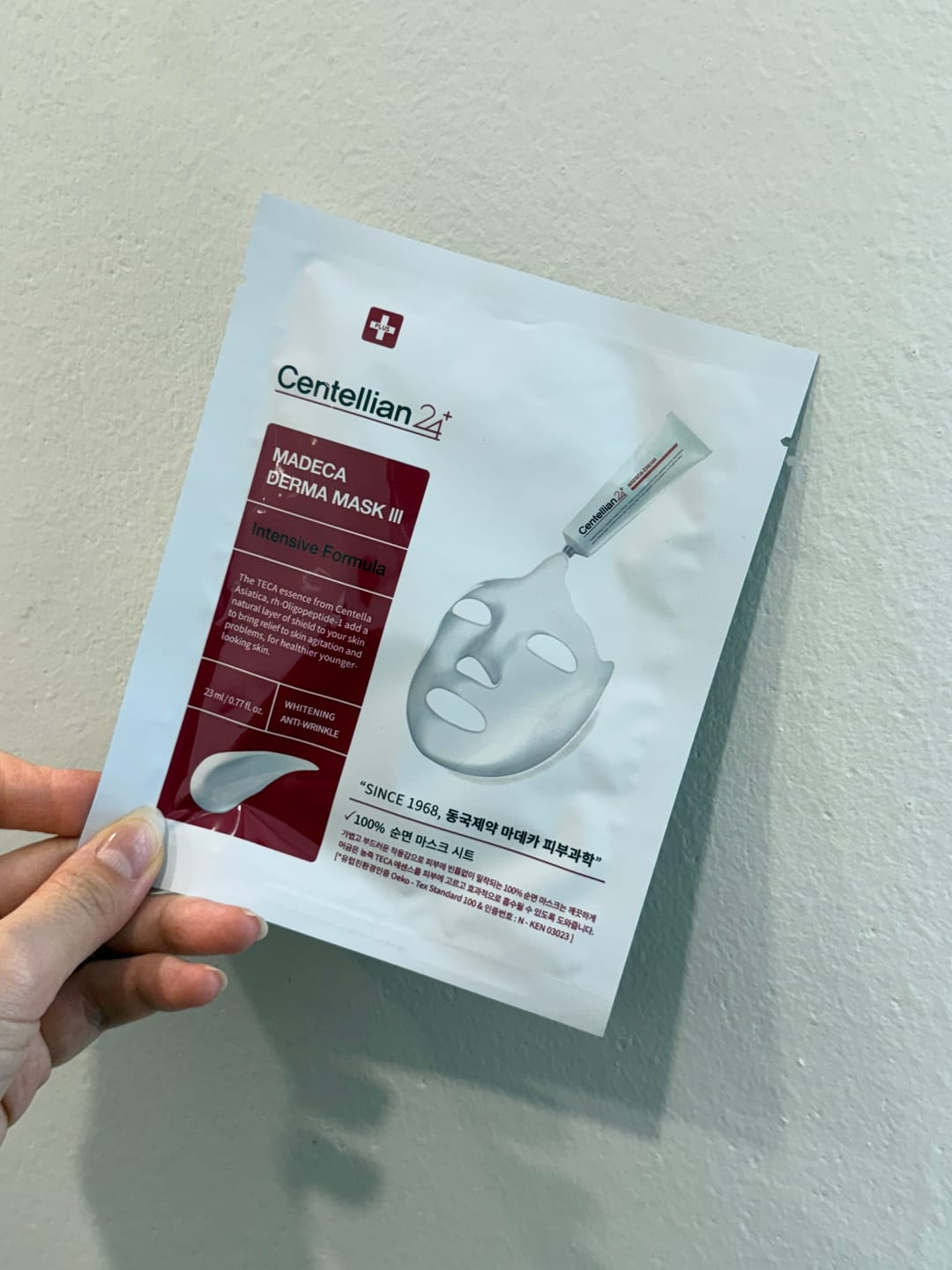 Customer photo review of Madeca derma mask III Intensive Formula 23ml*10p