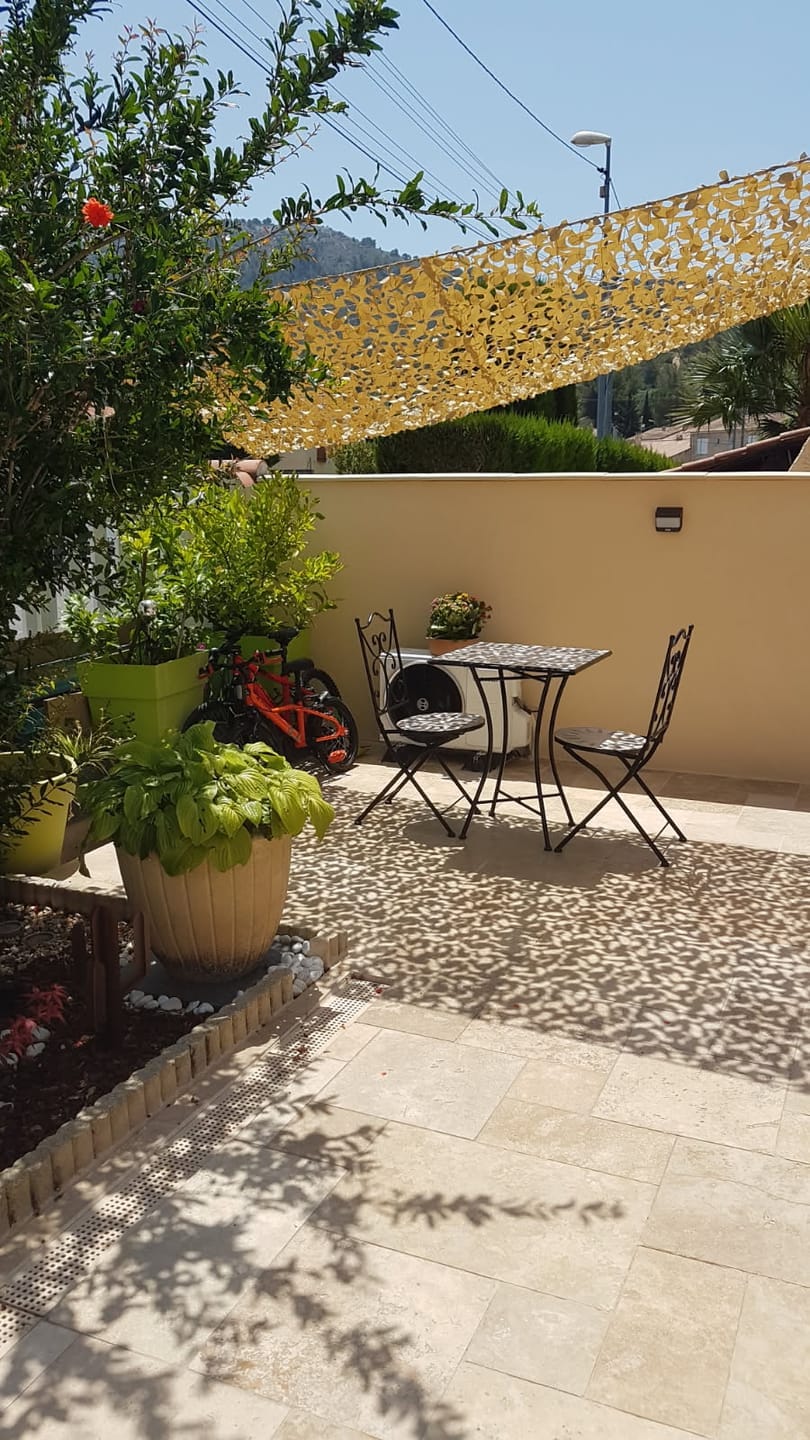 Customer photo review of Desert Camo Netting Sun Shade