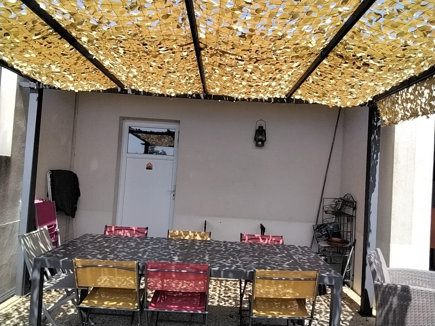 Customer photo review of Desert Camo Netting Sun Shade