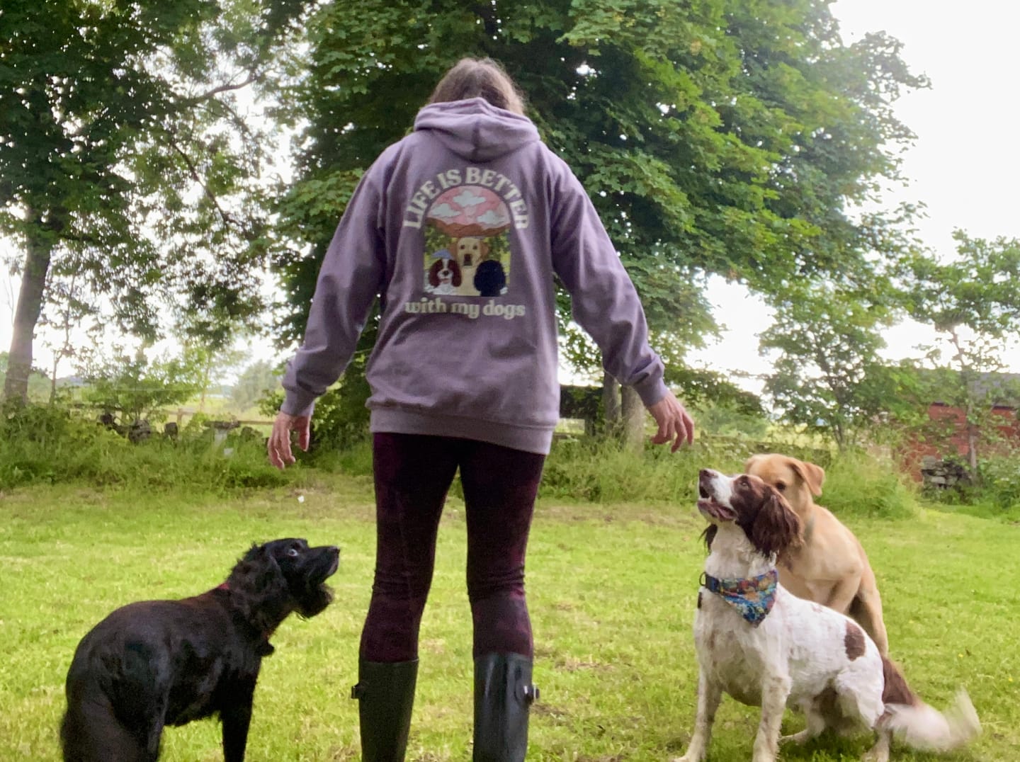 Customer photo review of Personalised Life is Better with your dog Hoody