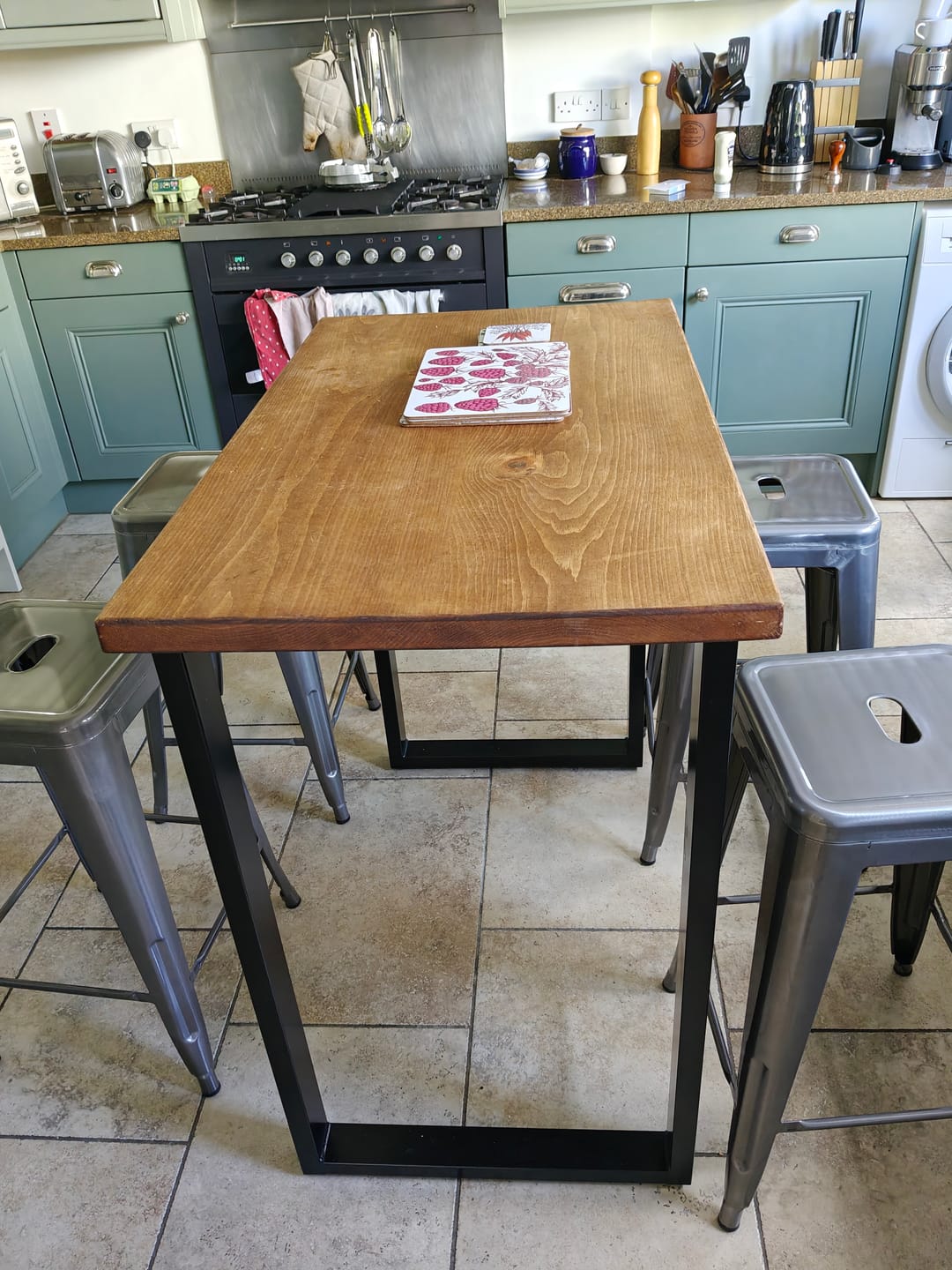 Customer photo review of Industrial Breakfast Bar | Counter