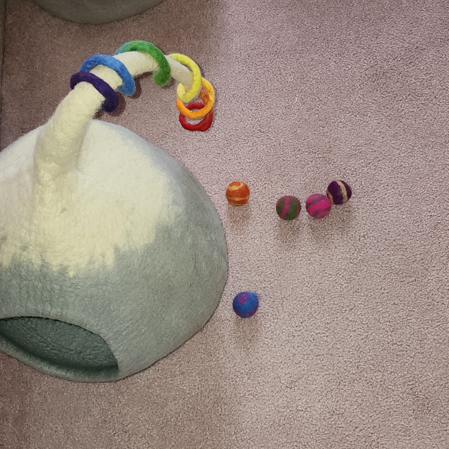 Customer photo review of Felt Cat Ball Toys