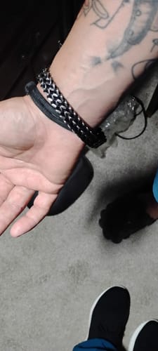 Customer photo review of DEAL 33% OFF In God We Trust Bracelet: Helps Pair Veterans With A Service Dog Or Shelter Dog