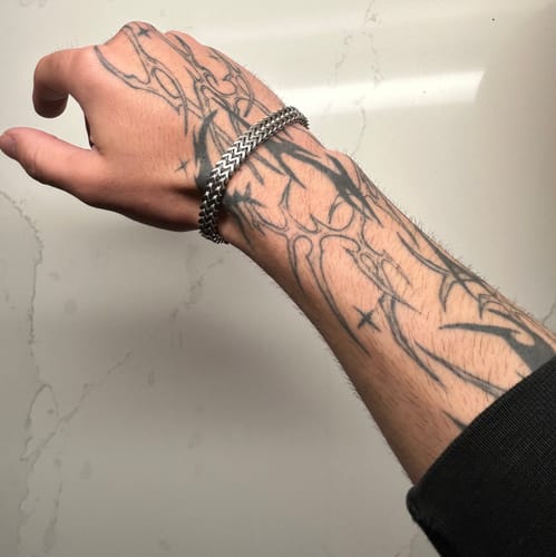 Customer photo review of Double Franco Link Matte Bracelet