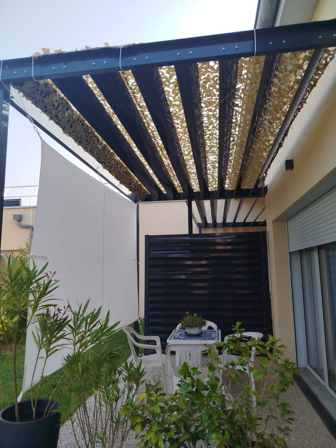 Customer photo review of Desert Camo Netting Sun Shade