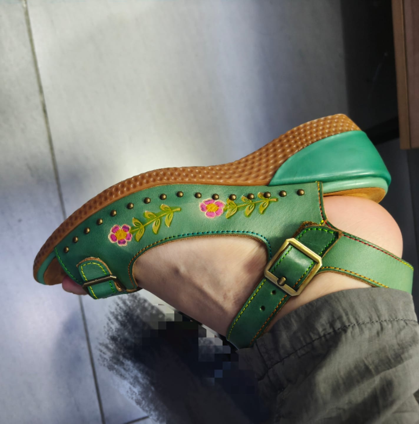 Customer photo review of Cherry Blossom Breeze Sandals