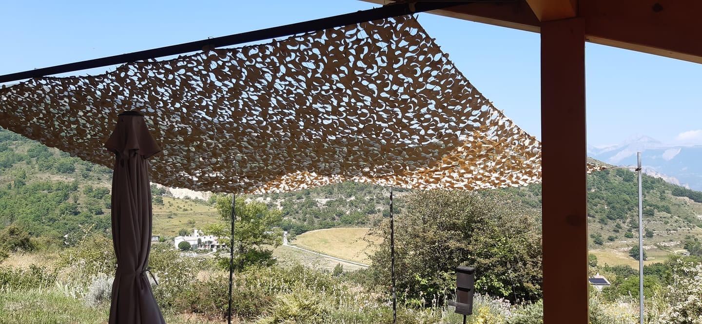 Customer photo review of Desert Camo Netting Sun Shade