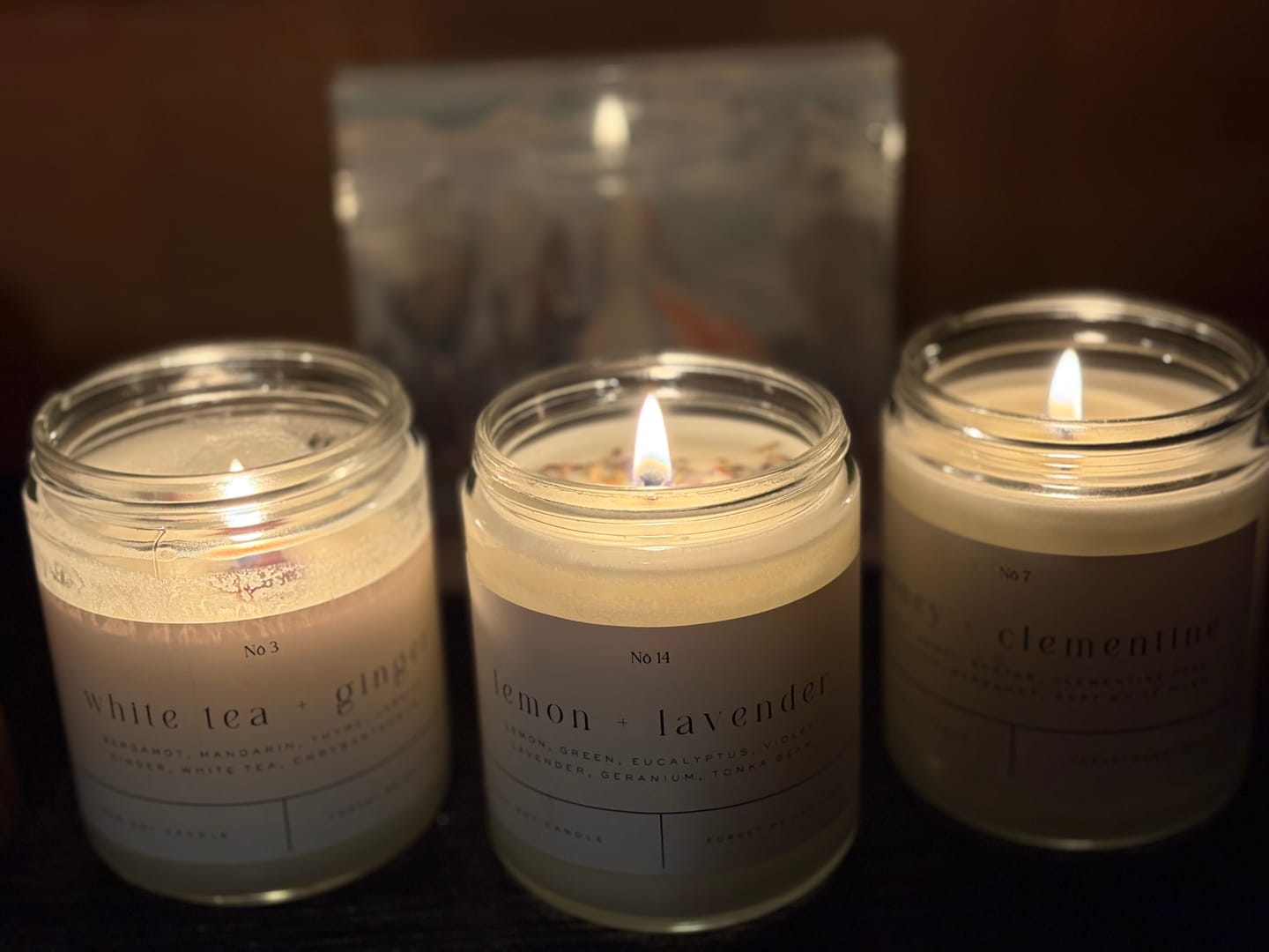 Customer photo review of Lemon + Lavender 9 oz Glass Candle