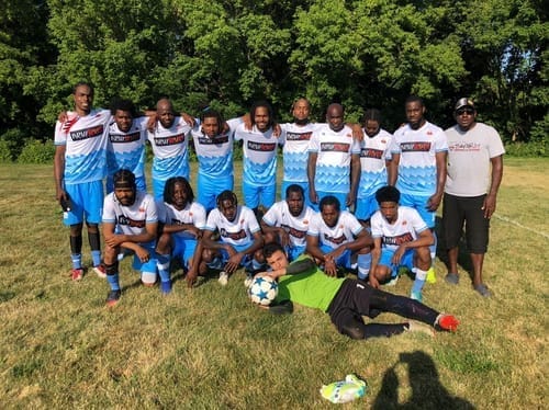 Customer photo review of Custom Black Classic Soccer Training Sets Jersey For Adults/Kids